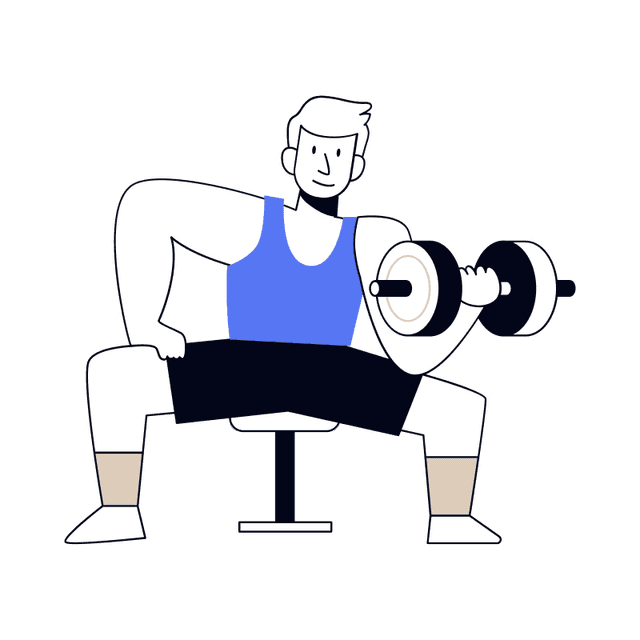 Illustration of a person working out